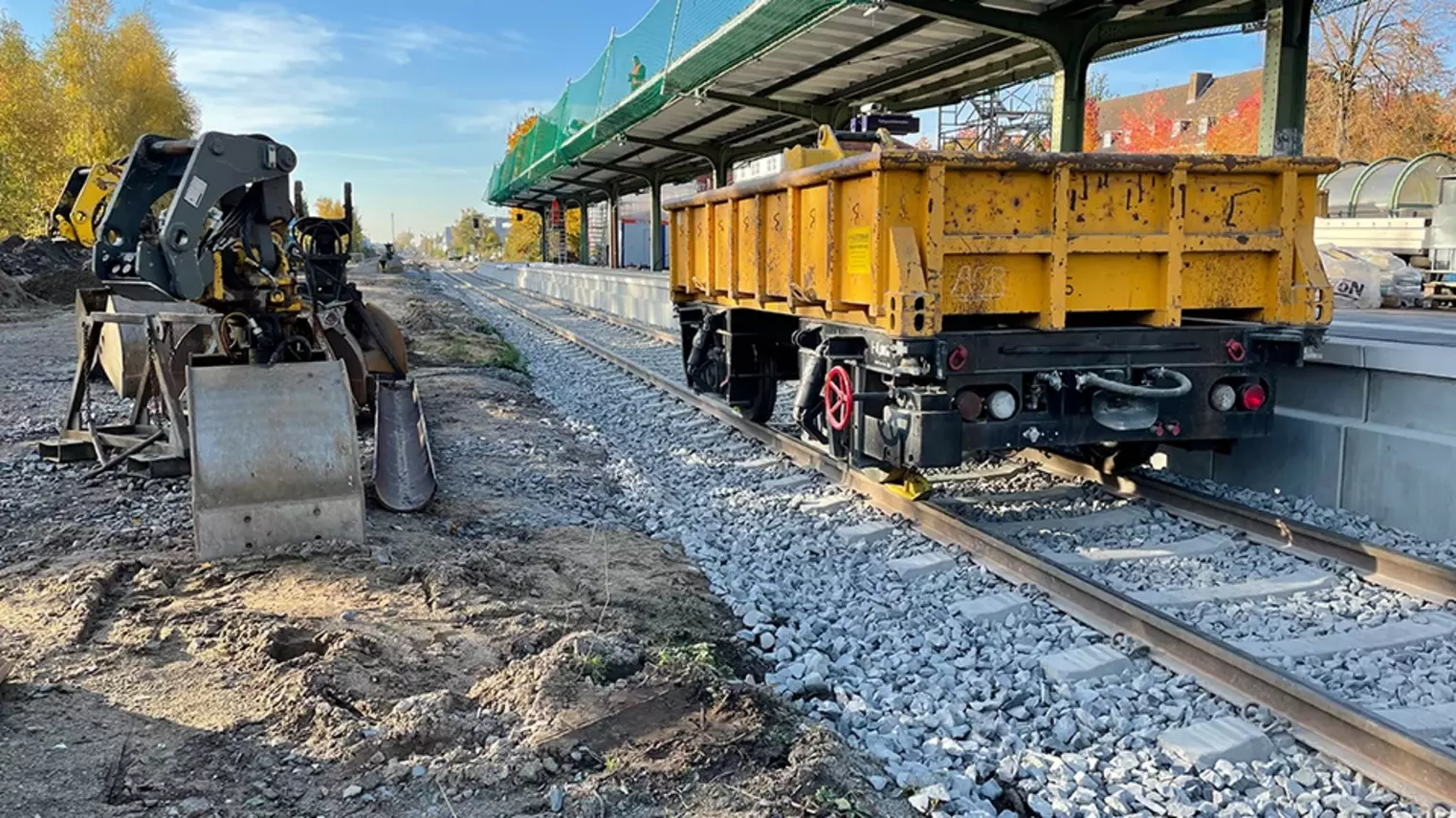 Bauarbeiten am Bahnhof in Bocholt