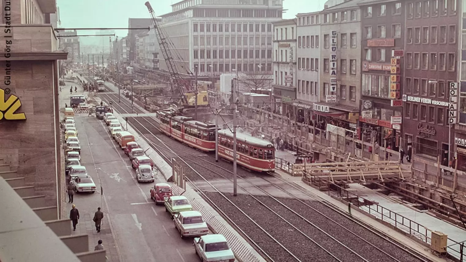 Foto aus der Zeit des Stadt- und U-Bahn-Baus