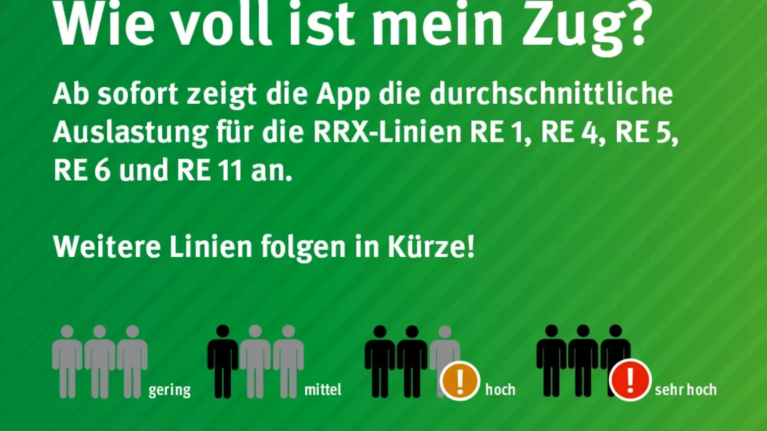 Die Auslastungs-Anzeige der VRR-App