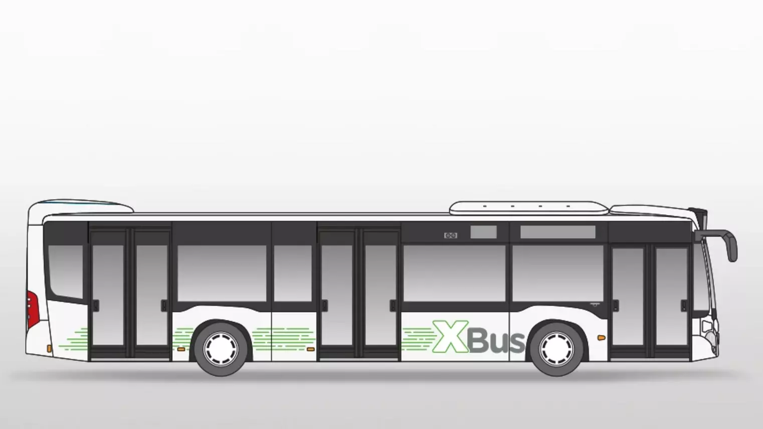 Seitenansicht der neuen XBusse (Designentwurf)