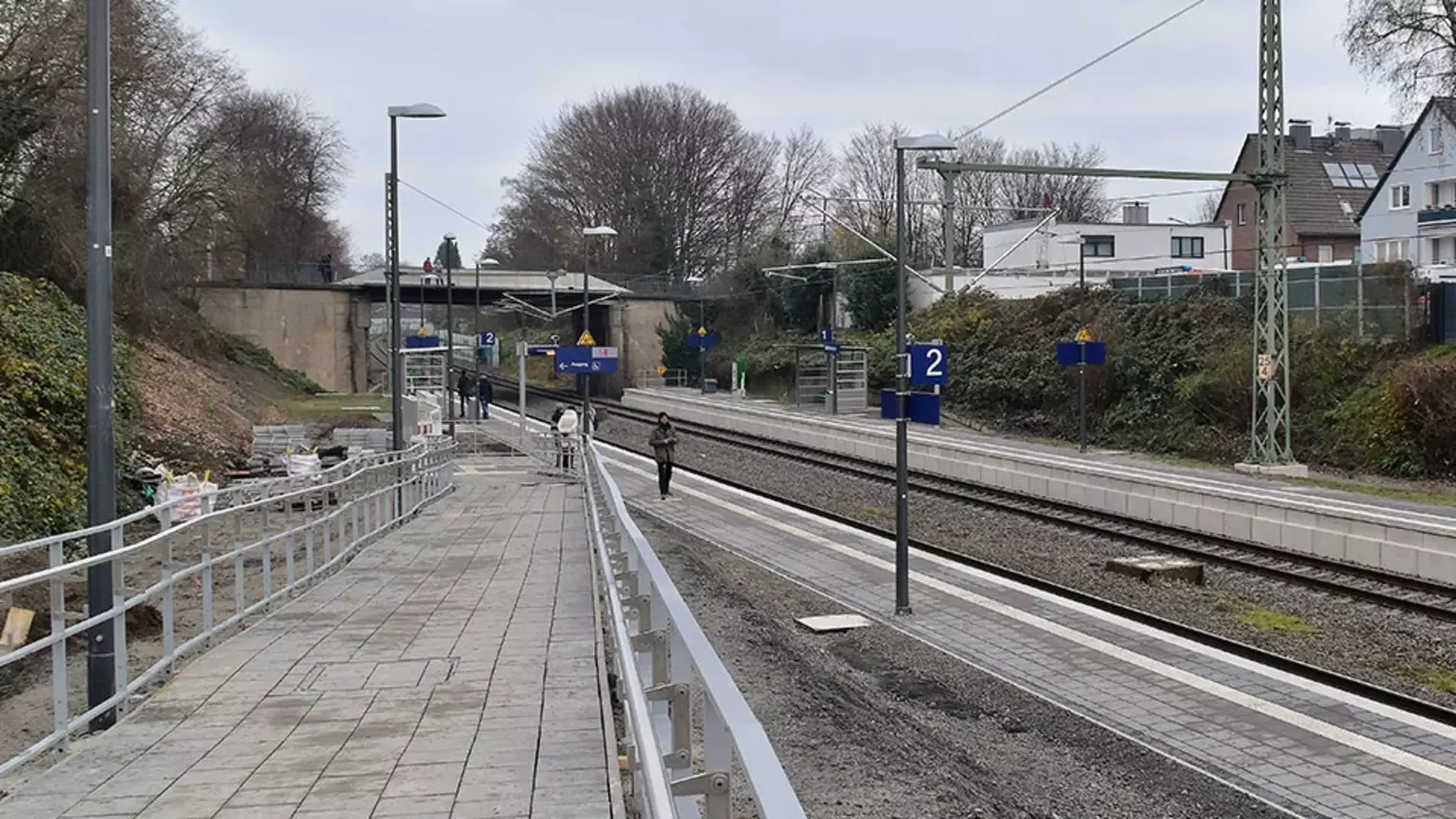 Rampe zum Bahnsteig 2 am Bahnhof Herten