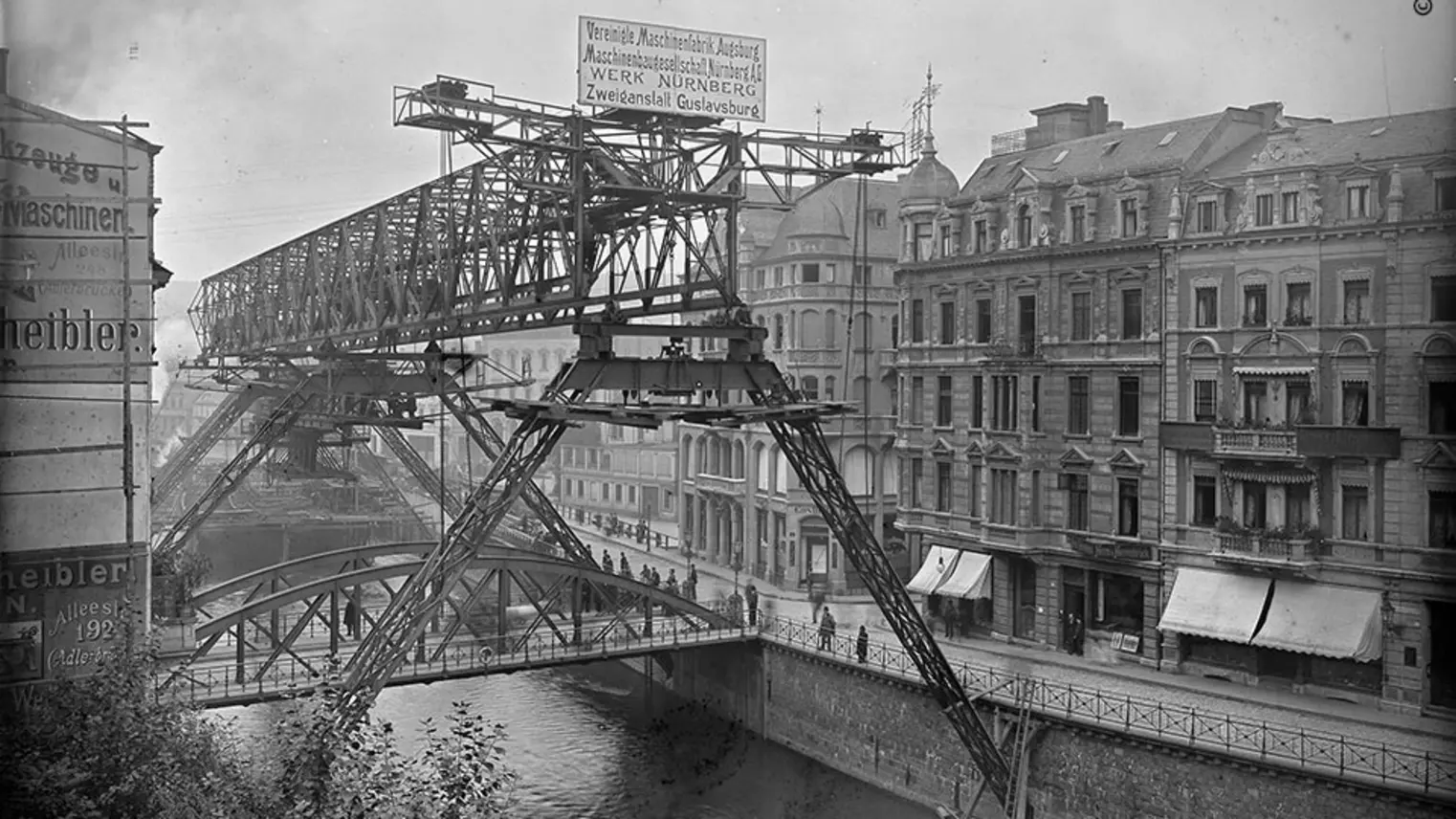 Foto aus der Zeit des Stadt- und U-Bahn-Baus