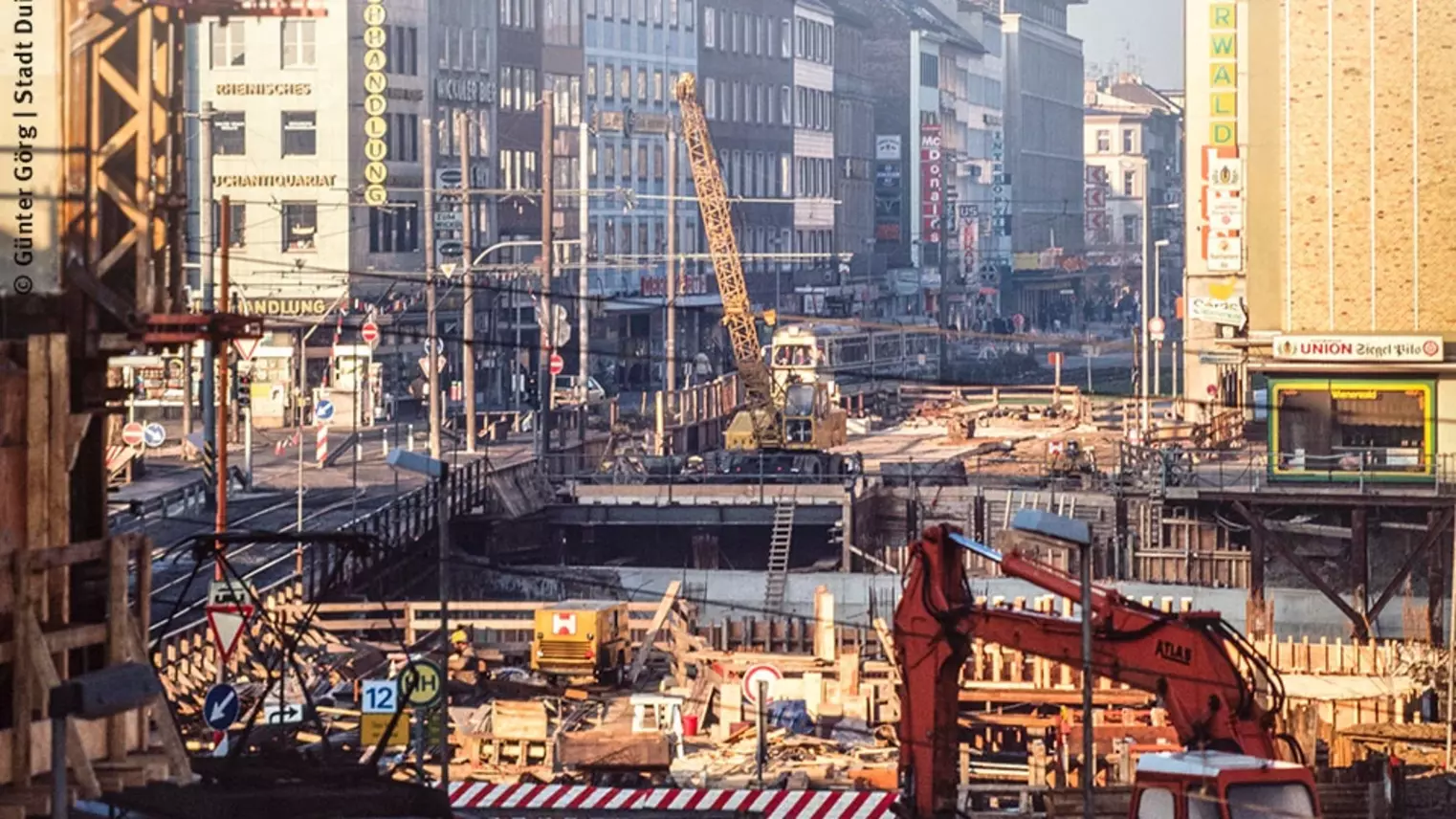 Foto aus der Zeit des Stadt- und U-Bahn-Baus