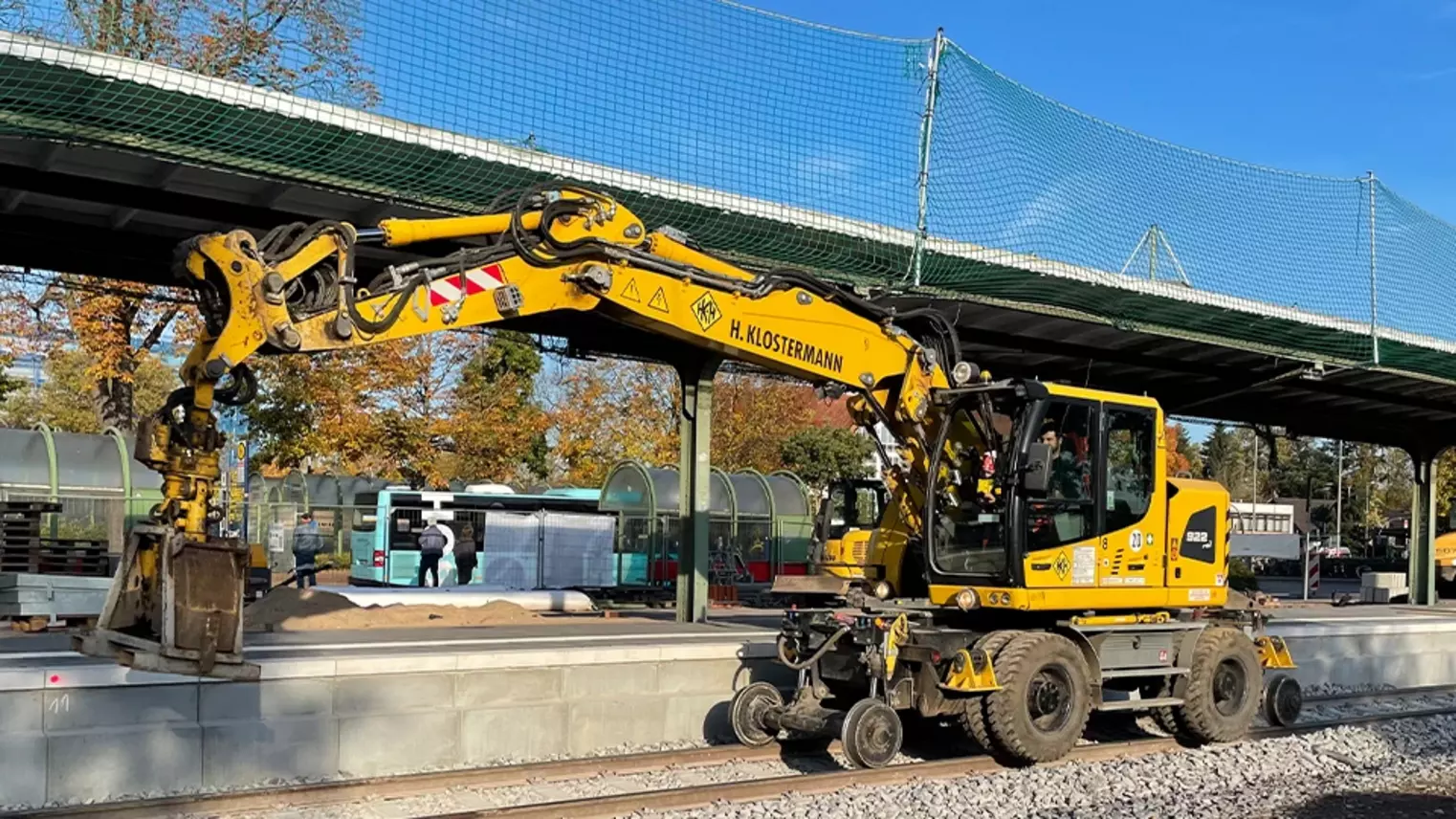 Bauarbeiten am Bahnhof in Bocholt