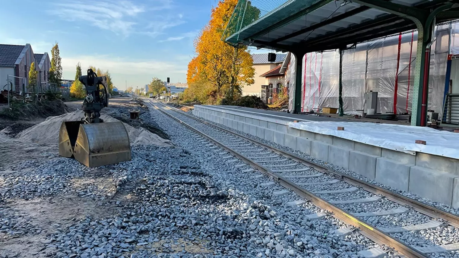 Bauarbeiten am Bahnhof in Bocholt