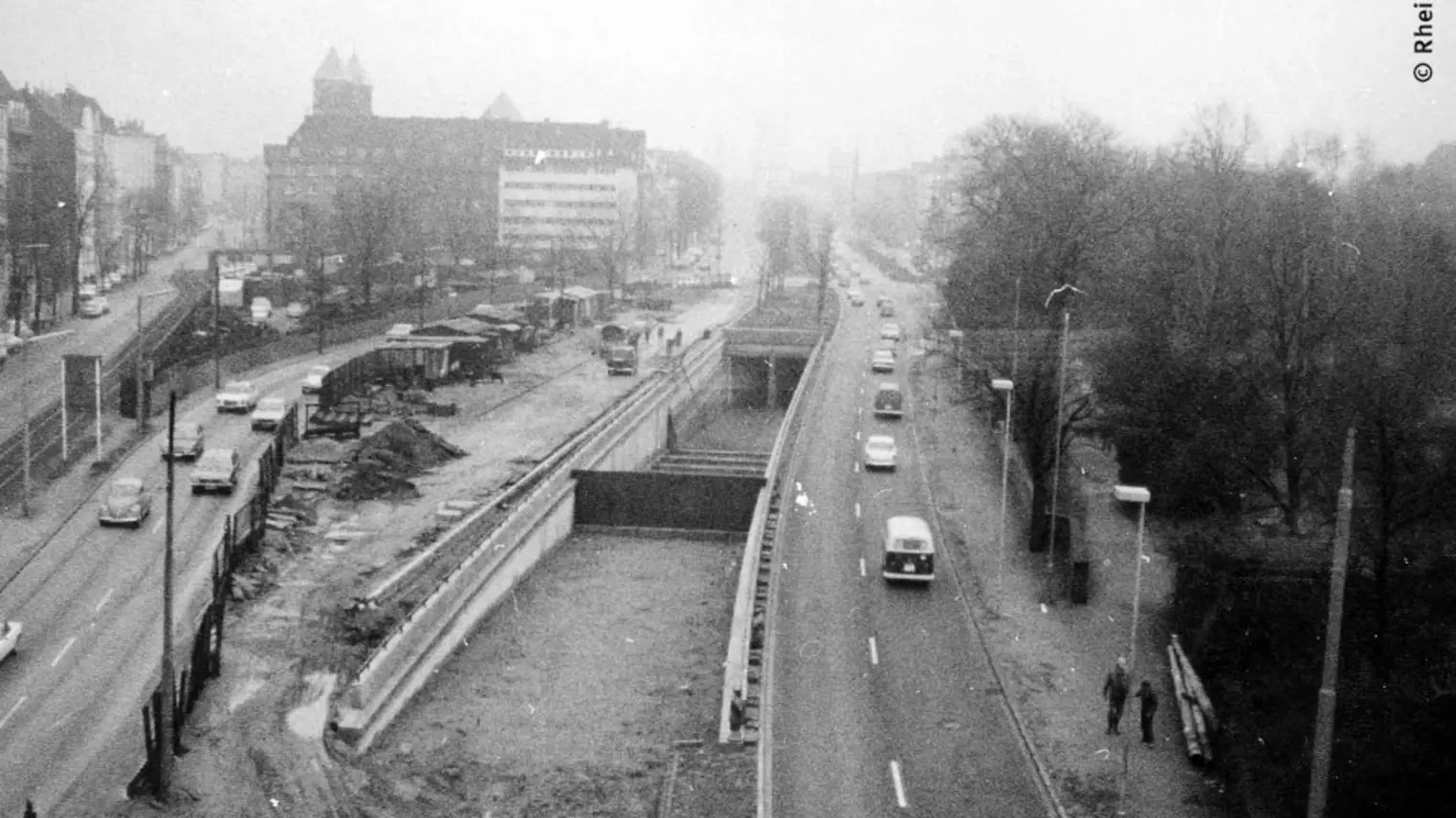 Foto aus der Zeit des Stadt- und U-Bahn-Baus