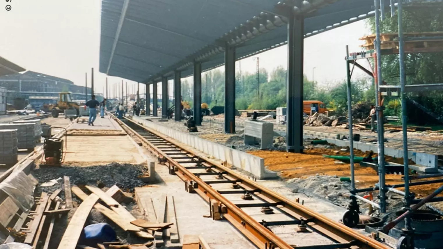 Foto aus der Zeit des Stadt- und U-Bahn-Baus