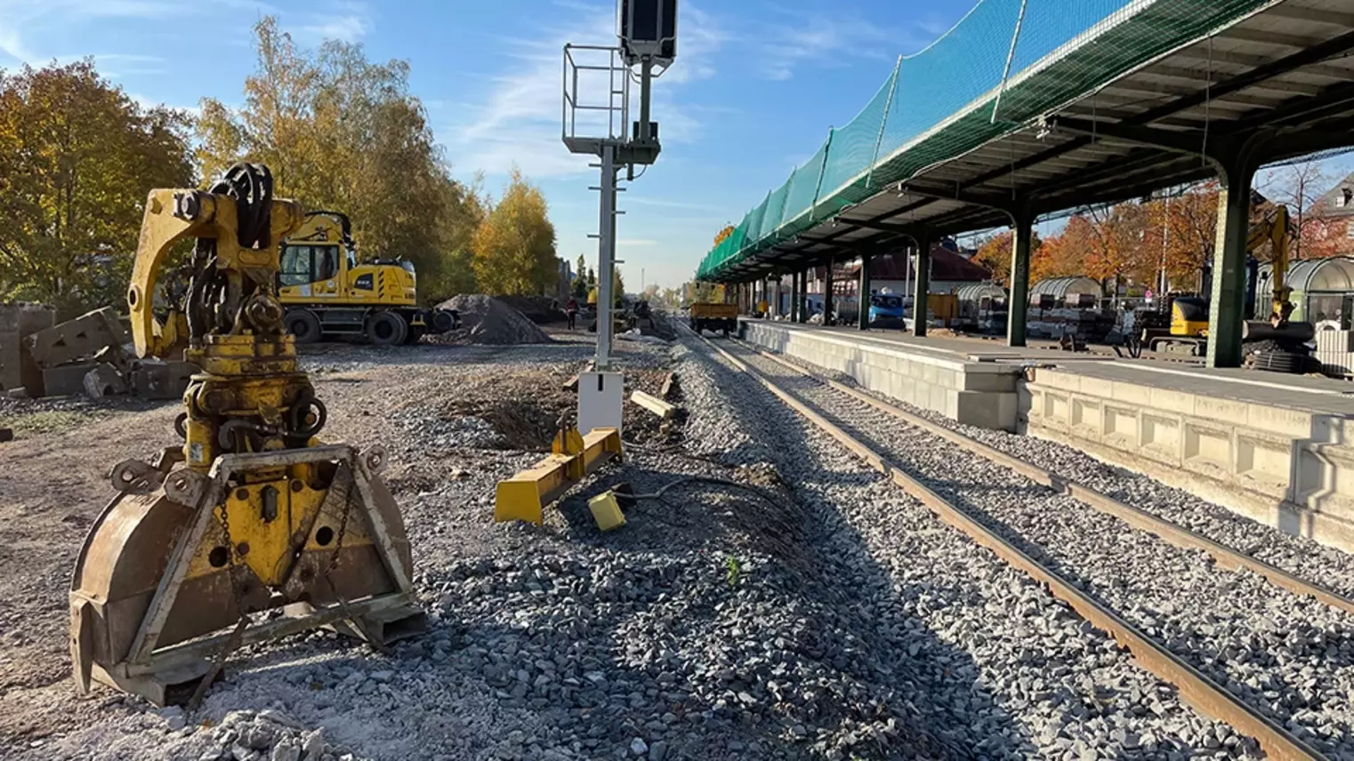 Bauarbeiten am Bahnhof in Bocholt