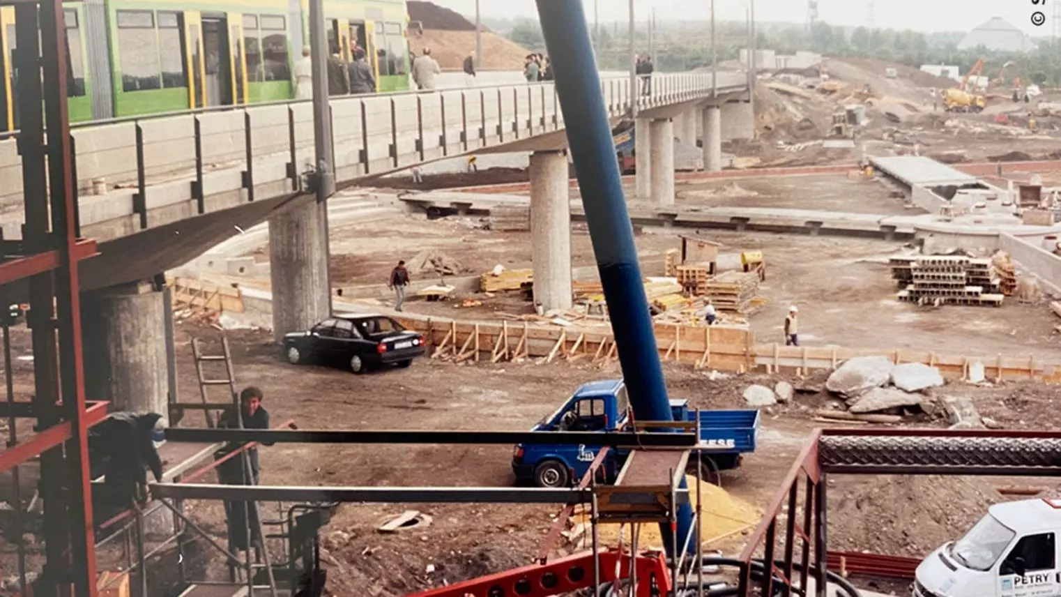 Foto aus der Zeit des Stadt- und U-Bahn-Baus