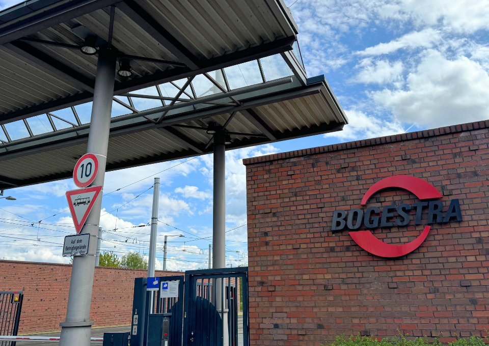 Das Straßenbahndepot der Bogestra an der Engelsburg in Bochum